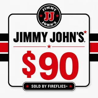 $90.00 USD JIMMY JOHN'S GIFT CARDS