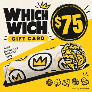 $75.00 USD WHICH WICH GIFT CARDS