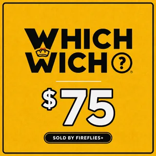 $75.00 USD WHICH WICH GIFT CARDS
