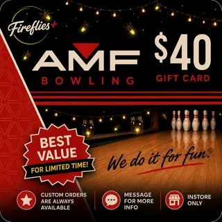 $40.00 USD AMF BOWLING GIFT CARDS