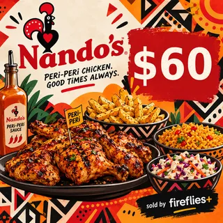$60.00 USD NANDOS GIFT CARDS