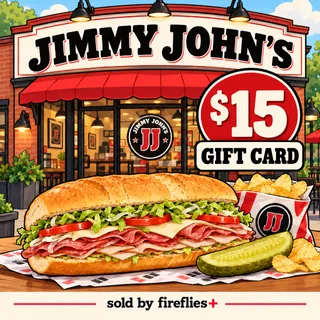 $15.00 USD JIMMY JOHN'S GIFT CARDS