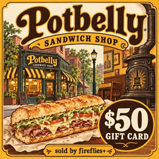 $50.00 USD POTBELLY SANDWICH SHOP GIFT CARDS