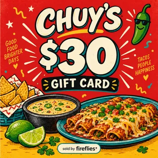 $30.00 USD CHUYS GIFT CARDS