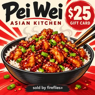 $25.00 USD PEI WEI ASIAN KITCHEN GIFT CARDS