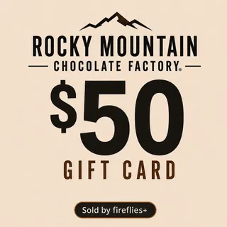 $50.00 USD ROCKY MOUNTAIN CHOCOLATE FACTORY GIFT CARDS