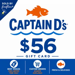 $56.00 USD CAPTAIN D'S GIFT CARDS