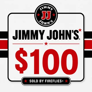 $100.00 USD JIMMY JOHN'S GIFT CARDS
