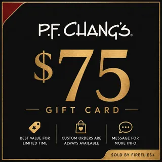 $75.00 USD PF CHANGS GIFT CARDS