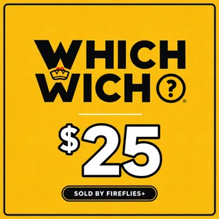 $25.00 USD WHICH WICH GIFT CARDS