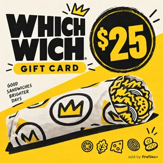 $25.00 USD WHICH WICH GIFT CARDS