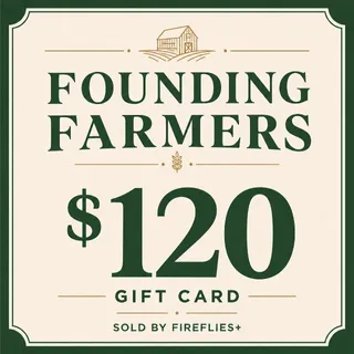 $120.00 USD FOUNDING FARMERS GIFT CARDS
