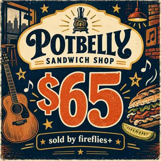 $65.00 USD POTBELLY SANDWICH SHOP GIFT CARDS