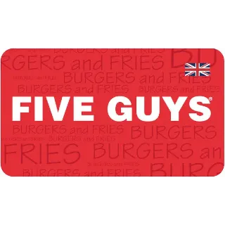 $100.00 USD FIVE GUYS GIFT CARDS [CRAZY LIMITED DEALS]