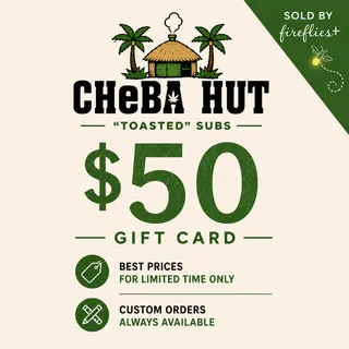 $50.00 USD CHEBA HUT GIFT CARDS