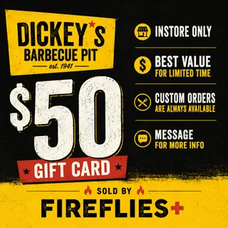 $50.00 USD DICKEY'S BARBECUE PIT GIFT CARDS