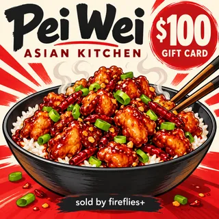 $100.00 USD PEI WEI ASIAN KITCHEN GIFT CARDS