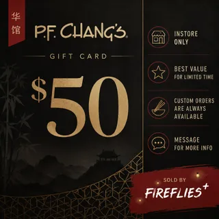 $50.00 USD PF CHANGS GIFT CARDS