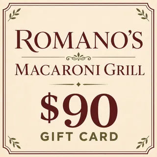 $90.00 USD ROMANOS MACARONI GRILL GIFT CARDS