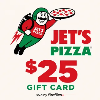 $25.00 USD JET'S PIZZA GIFT CARDS