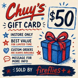$50.00 USD CHUY'S GIFT CARDS
