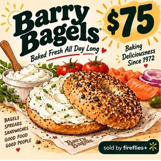 $75.00 USD BARRY BAGELS GIFT CARDS