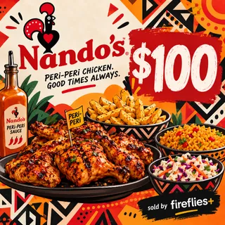$100.00 USD NANDOS GIFT CARDS