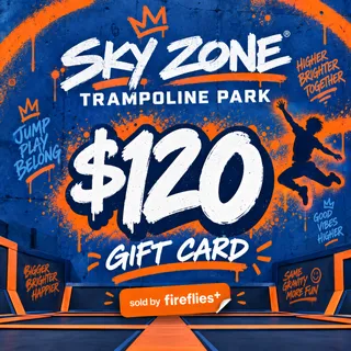$120.00 USD SKY ZONE TRAMPOLINE PARK GIFT CARDS