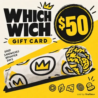 $50.00 USD WHICH WICH GIFT CARDS