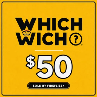 $50.00 USD WHICH WICH GIFT CARDS