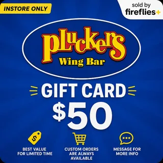 $50.00 USD PLUCKERS WING BAR GIFT CARDS