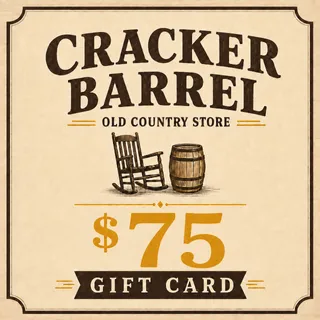$75.00 USD CRACKER BARREL OLD COUNTRY STORE GIFT CARD