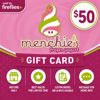$50.00 USD MENCHIE'S GIFT CARDS