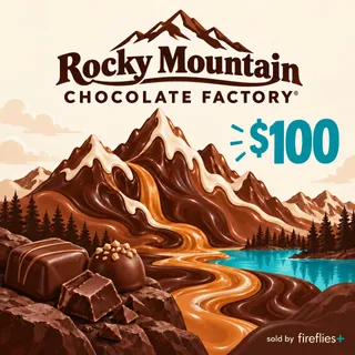 $100.00 USD ROCKY MOUNTAIN CHOCOLATE FACTORY GIFT CARDS