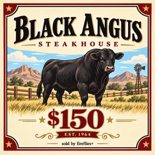 $150.00 USD BLACK ANGUS STEAKHOUSE GIFT CARDS