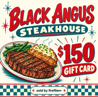 $150.00 USD BLACK ANGUS STEAKHOUSE GIFT CARDS
