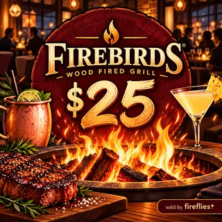 $25.00 USD FIREBIRDS WOOD FIRED GRILL GIFT CARDS