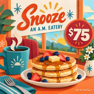 $75.00 USD SNOOZE AN AM EATERY GIFT CARDS