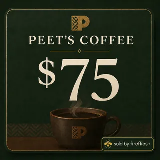 $75.00 USD PEETS COFFEE GIFT CARDS
