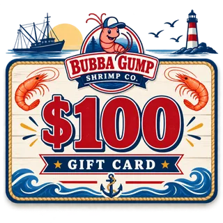 $100.00 USD BUBBA GUMP SHRIMP GIFT CARDS