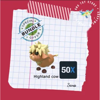 50x Highland cow | adoptme pet