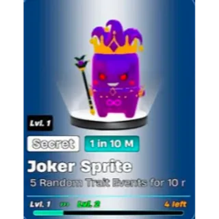 Fortnite Steal the Brainrot -  Joker Sprite (Rarest In The Game) - 1 In 10 Million!