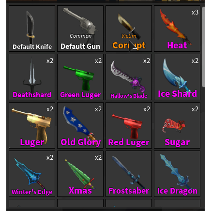 Bundle Murder Mystery 2 Knifes In Game Items Gameflip - bundle murder mystery 2 knifes