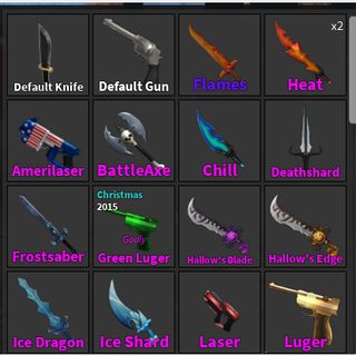 Bundle Mm2 Knifes Guns In Game Items Gameflip - doombringer knife roblox assassin xbox one games gameflip