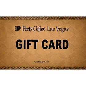 $20.00 USD peets coffee gift card 