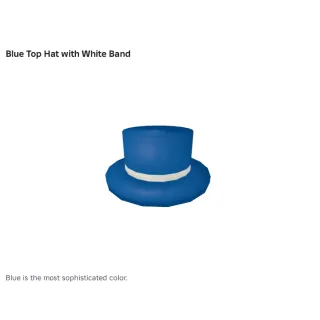 Blue Top Hat with White Band