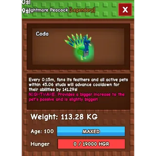 GAG (Peacock) 113kg+