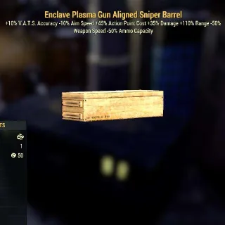 Enclave Plasma Gun Aligned Sniper Barrel
