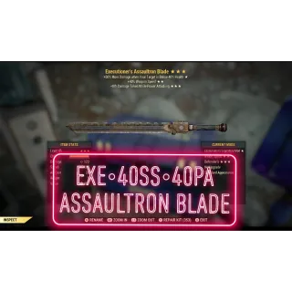 Exe SS 40PA Assaultron Blade ⭐️⭐️⭐️