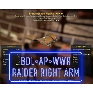 Bol AP WWR Raider Right Arm ⭐️⭐️⭐️